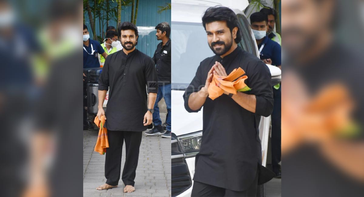 Why Ram Charan walked barefoot in black attire in Mumbai