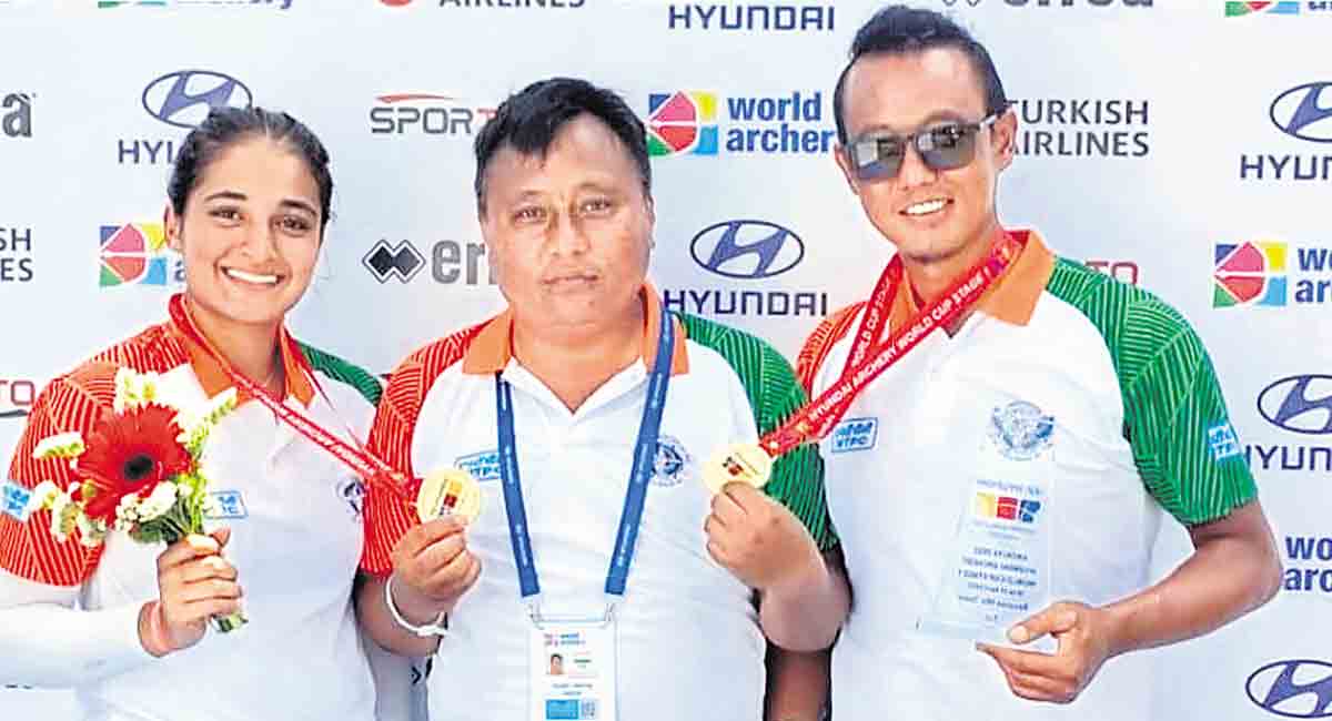 Archery World Cup: Tarundeep Rai-Ridhi clinch recurve mixed team gold