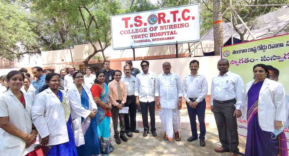 Hyderabad: Puvvada lays foundation for nursing college at Tarnaka RTC Hospital