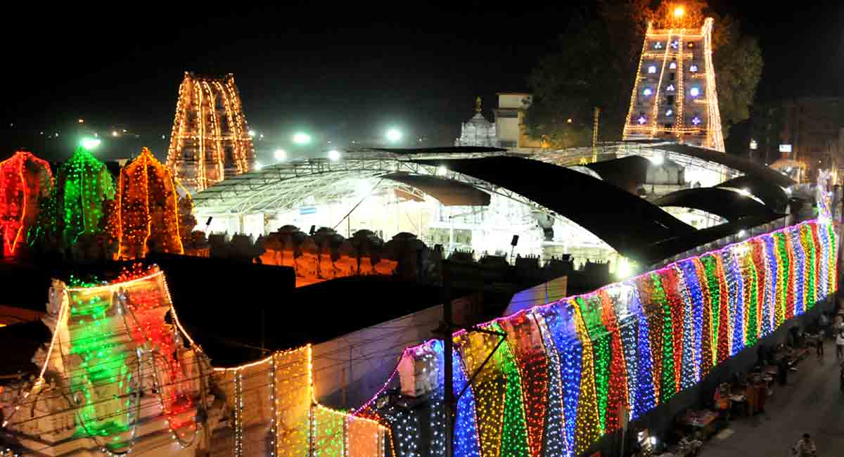 Vemulawada temple decked up for Sri Rama Navami
