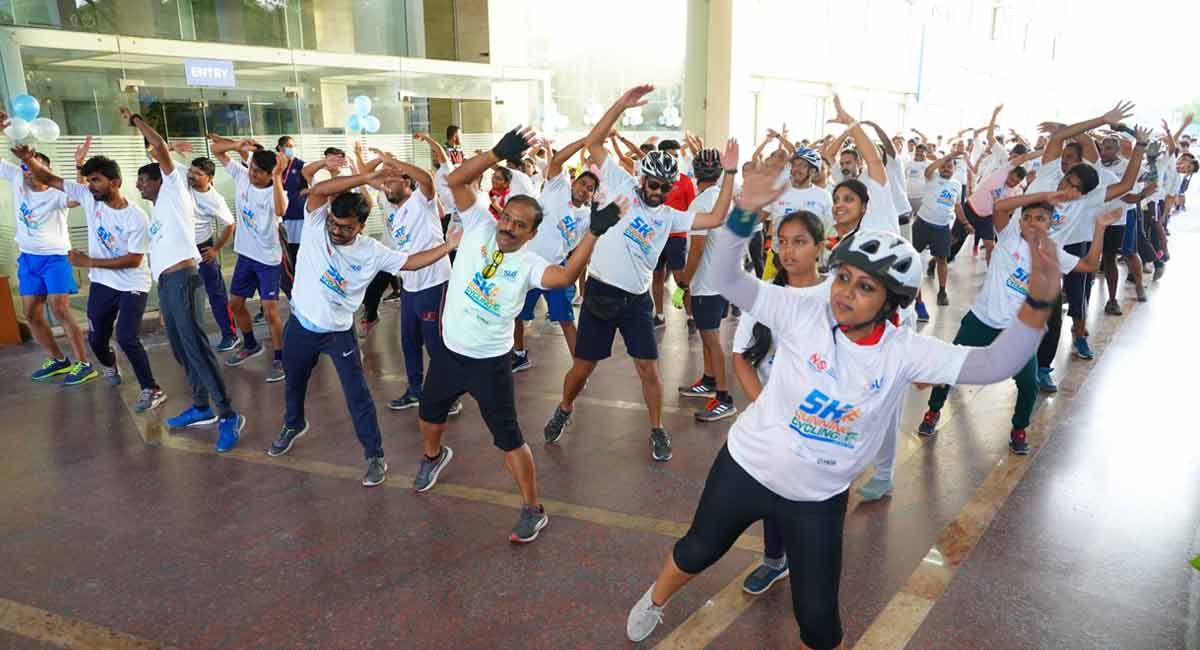 Hyderabad: SLG Hospitals’ 5K running and cycling event held at Nizampet