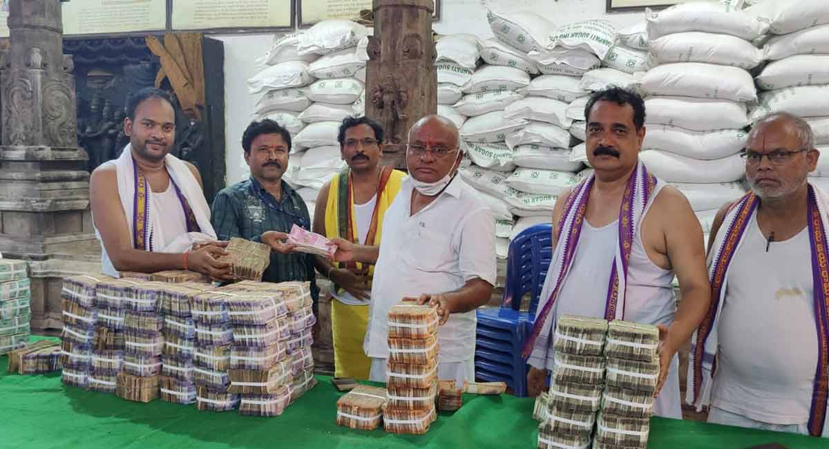 Bhadradri temple earns Rs 2 crore from hundis