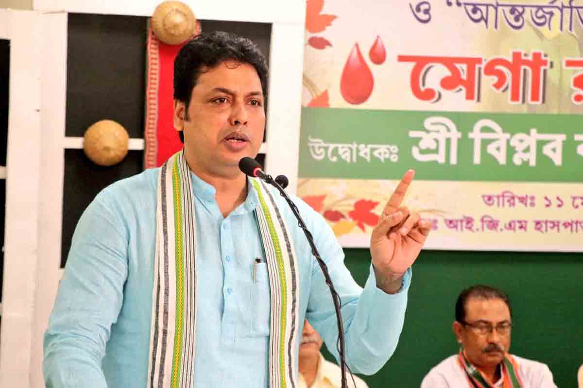 Tripura CM Biplab Deb resigns one year before elections