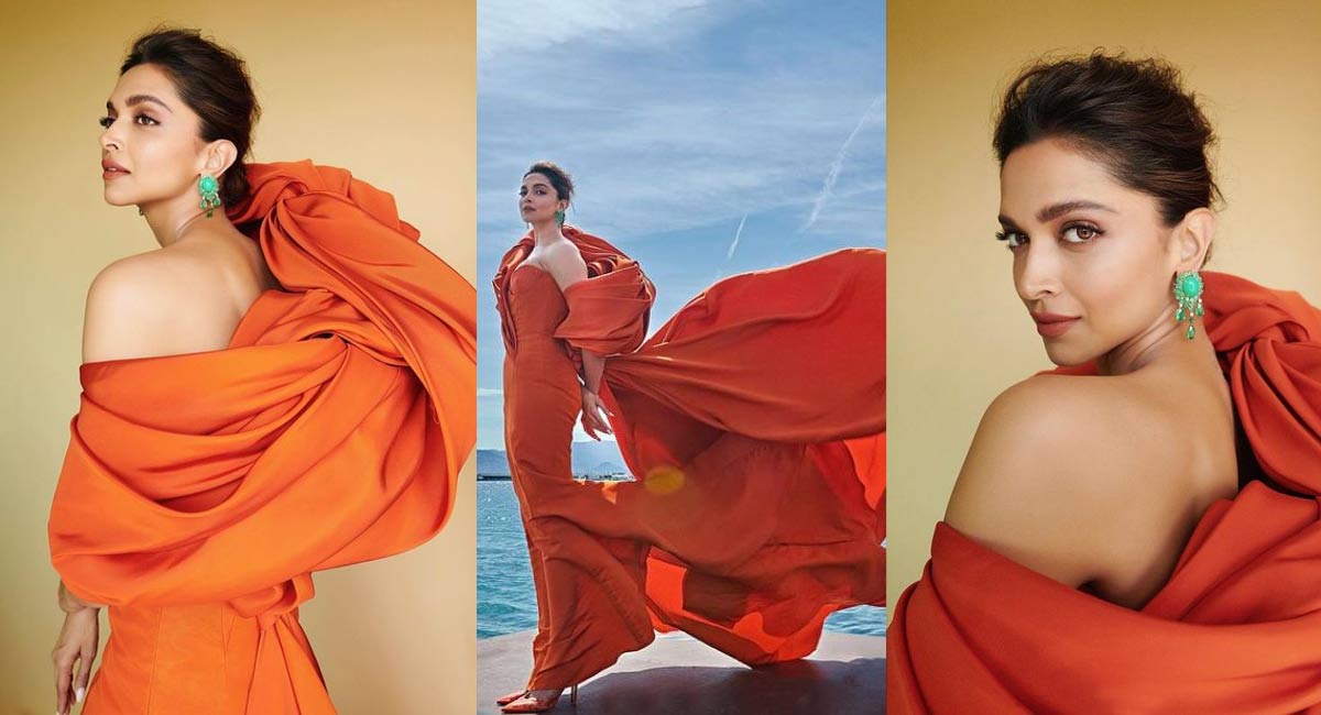 Cannes 2022: Deepika Padukone exudes charm in orange frill gown on Day 7