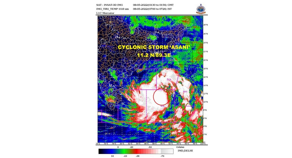 Cyclone Asani rages in Bay of Bengal, unlikely to make landfall