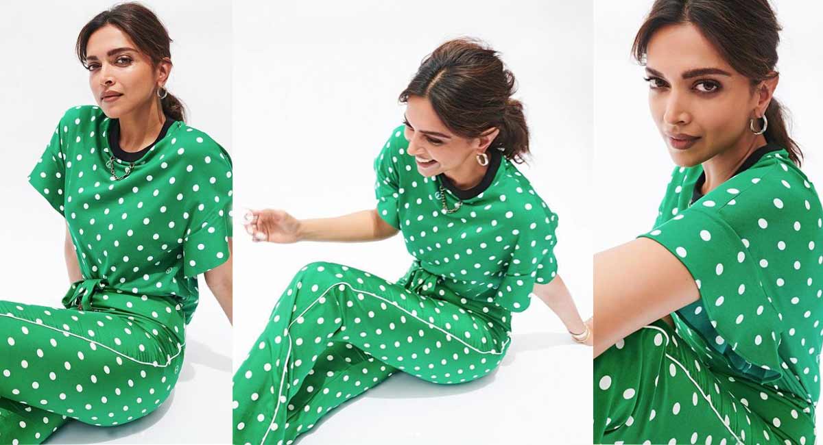 Deepika Padukone reveals her retro side in green polka-dotted jumpsuit