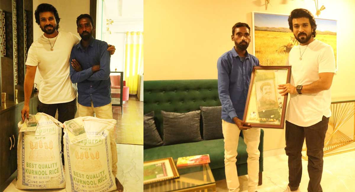 Fan walks 264 km to meet Ram Charan, shares paddy field portrait