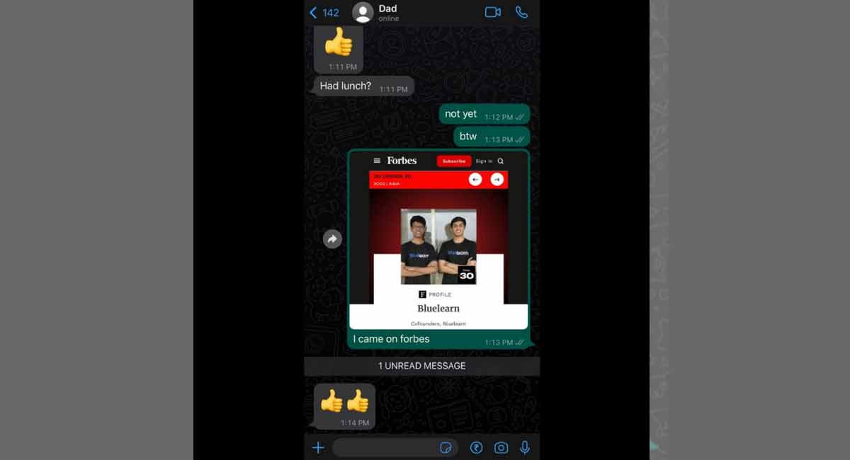 Dad’s reaction to his son making it to Forbes list is winning internet