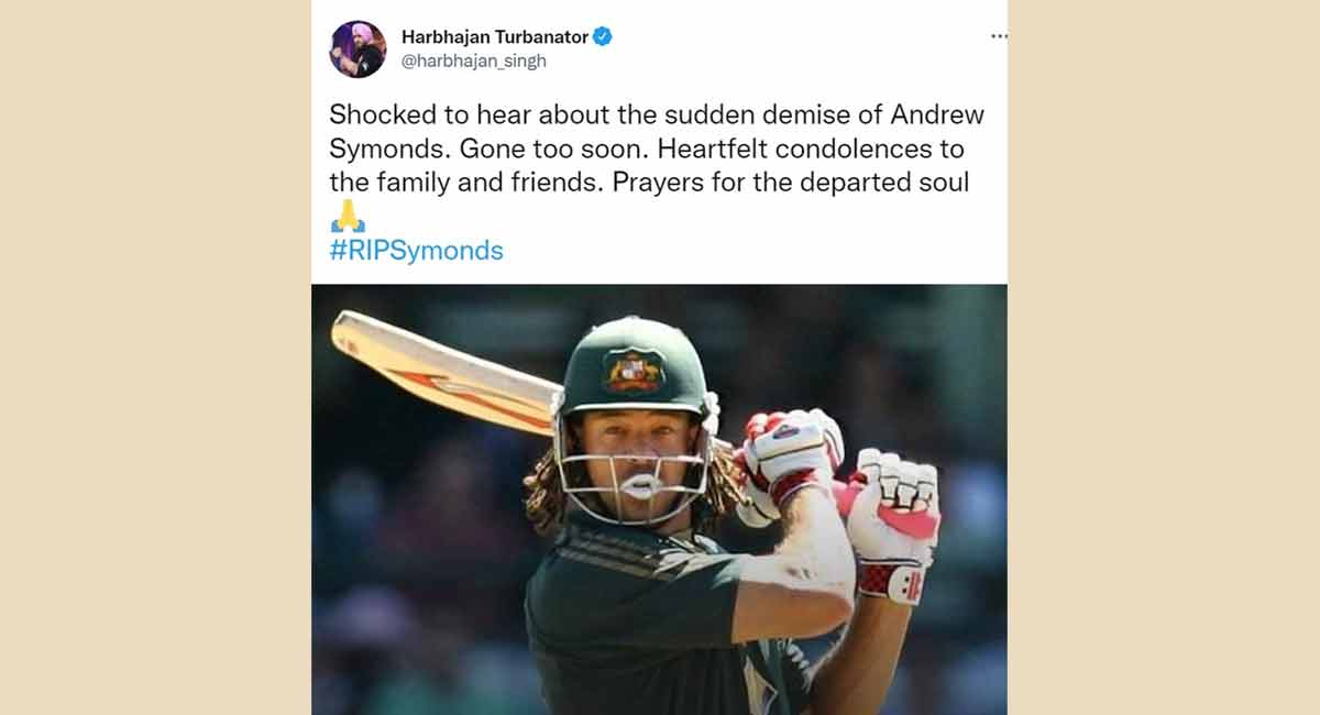 Harbhajan Singh mourns Symonds’ death, says ‘gone too soon’