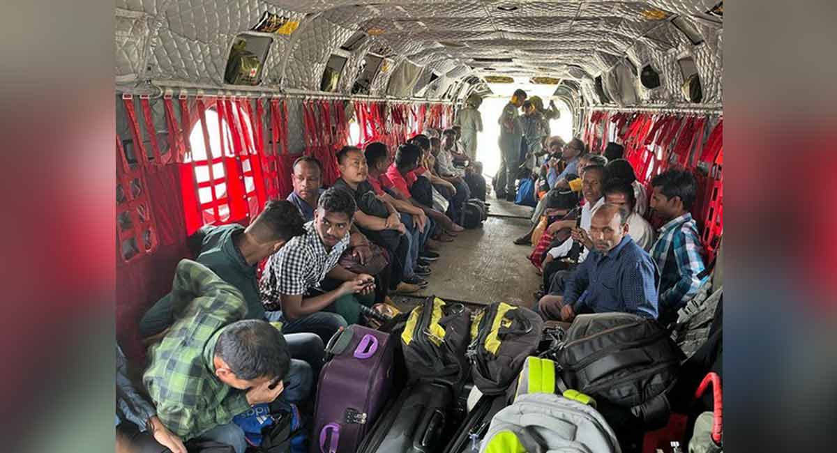 IAF deploys choppers to rescue flood-affected people in Assam