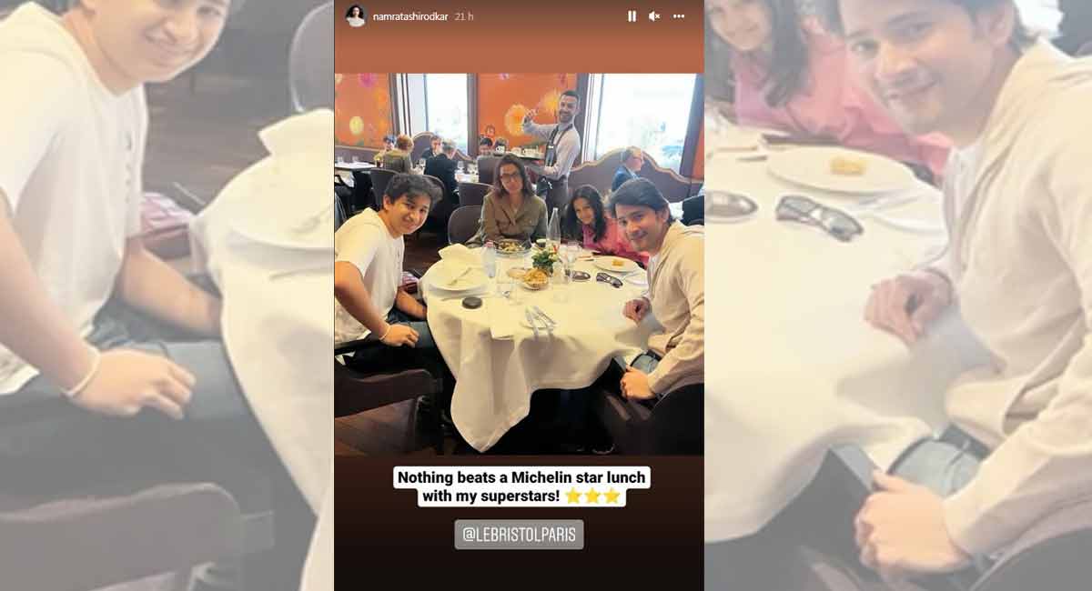 Mahesh babu and his family making memories in Paris