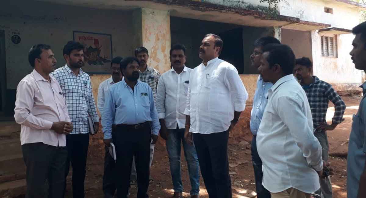 TSEWIDC Chairman inspects Mana Ooru-Mana Badi works in Kothagudem