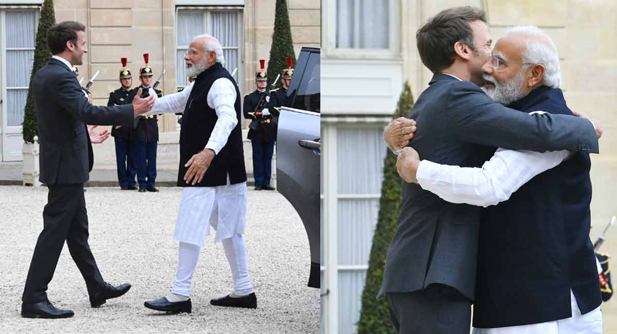 Modi meets Macron, discusses situation in Ukraine & Afghanistan