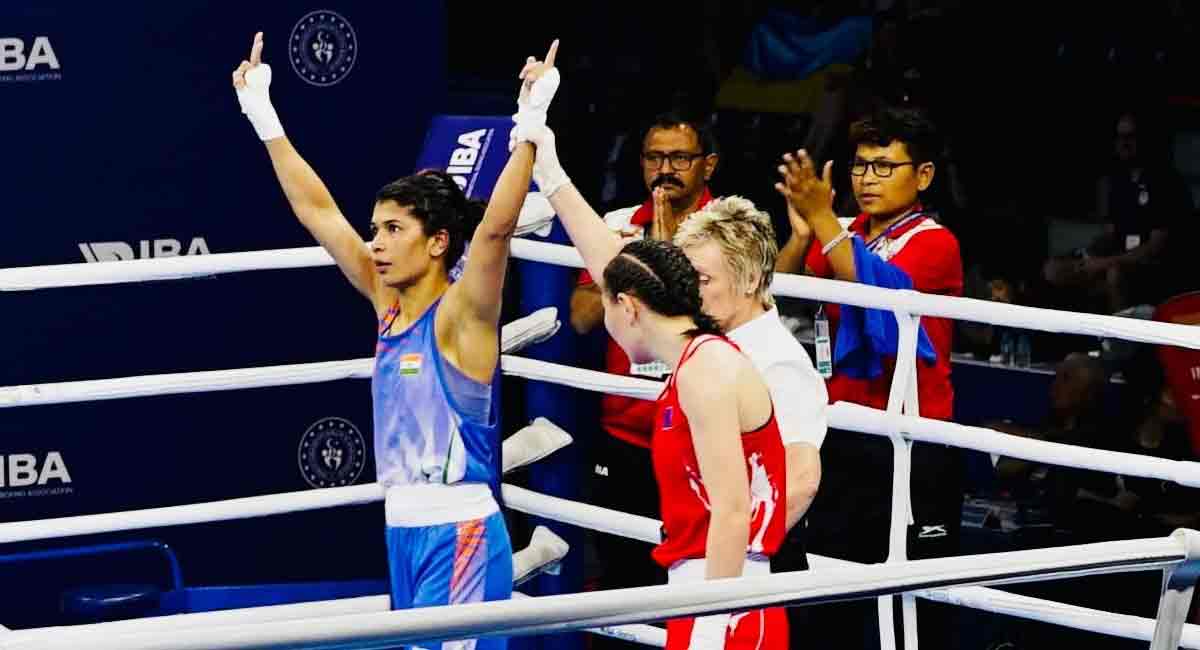 Nikhat Zareen storms into quarters of IBA Women’s World Boxing Championships