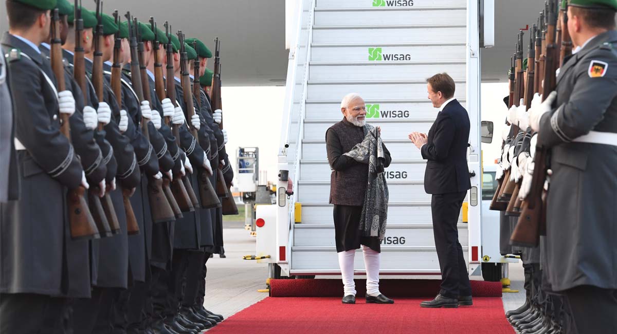 PM Modi arrives in Germany on first leg of his Europe visit