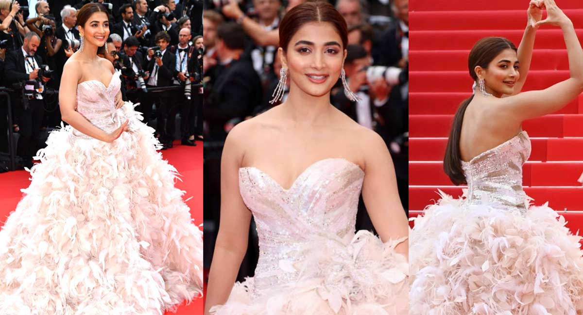 Pooja Hegde makes a stunning debut at Cannes