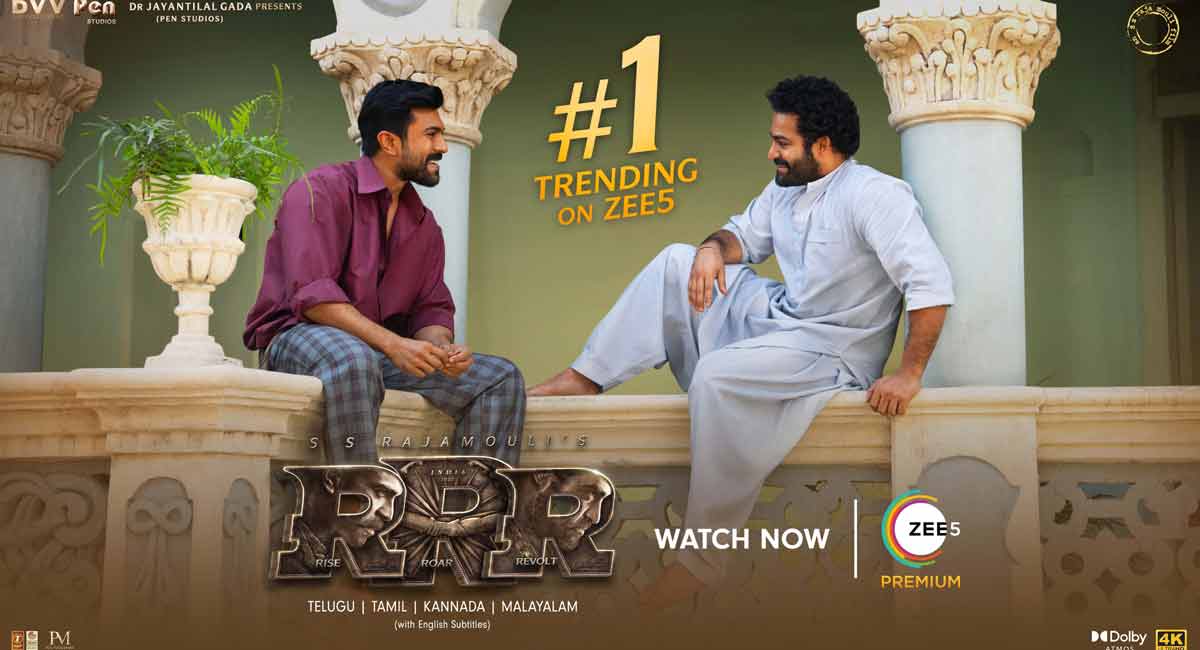 SS Rajamouli’s magnum opus ‘RRR’ clocks 1,000 million streaming minutes on ZEE5