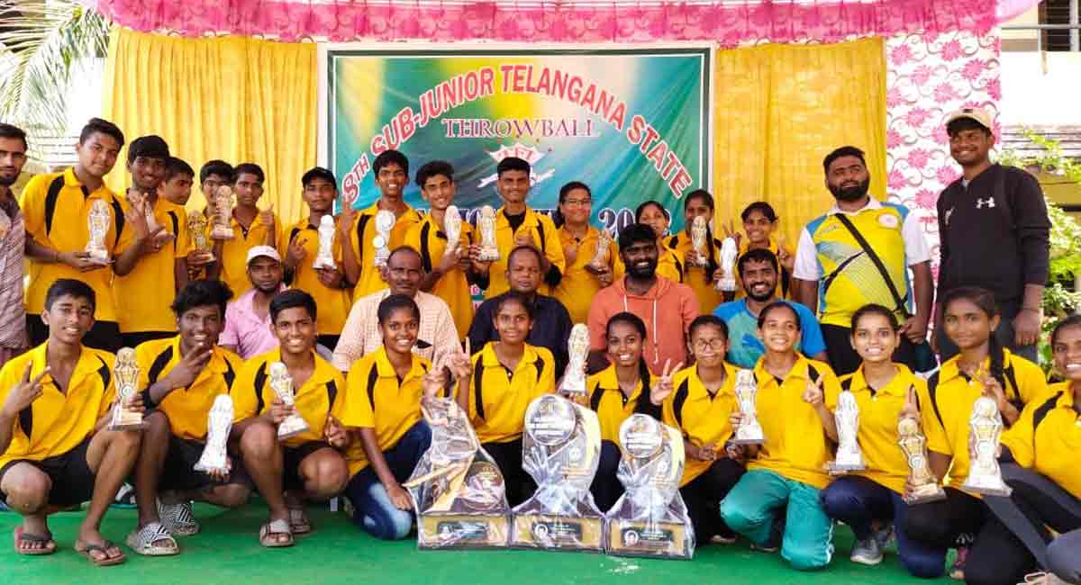 Hyderabad emerge champions of Sub-Junior Throwball Inter-District Championship