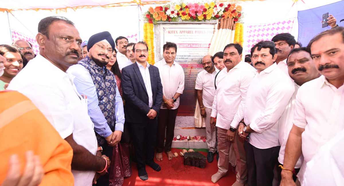 Foundation stone laid for Kitex Garments in Warangal