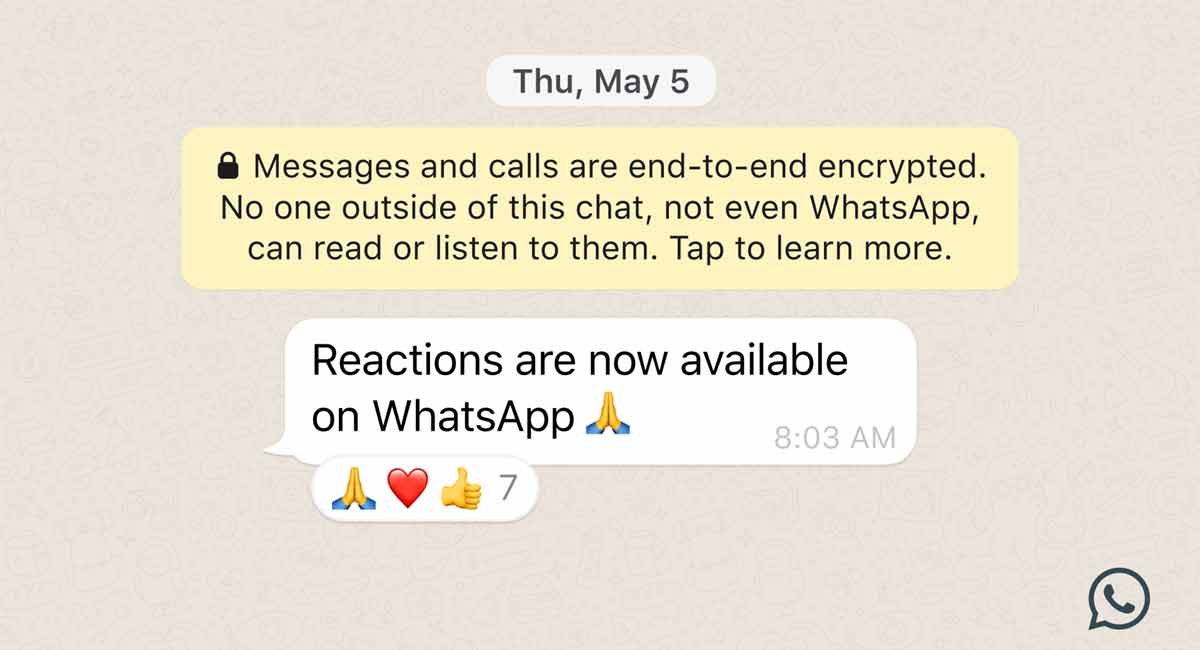 WhatsApp rolls out emoji reactions for its users