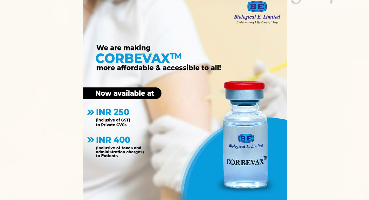 Biological E reduces Corbevax price to Rs 250 per dose