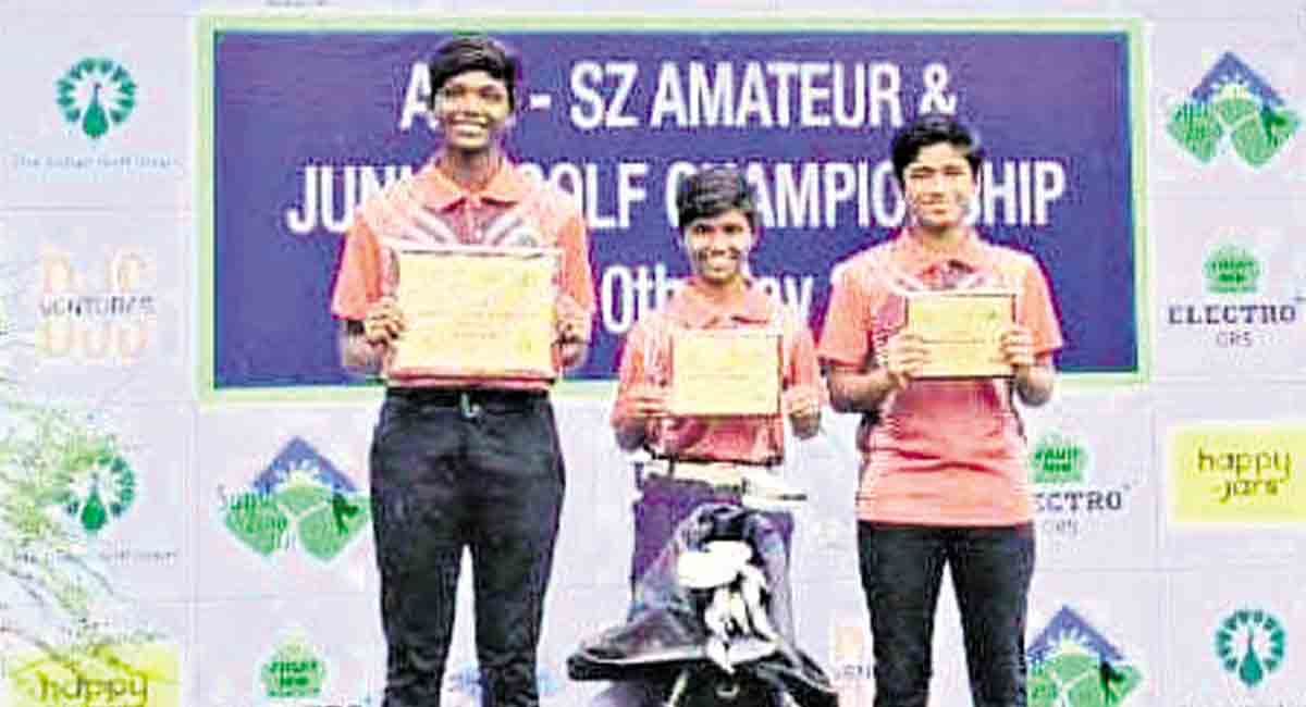 TSWREIS golfers impress with three medals in Bengaluru