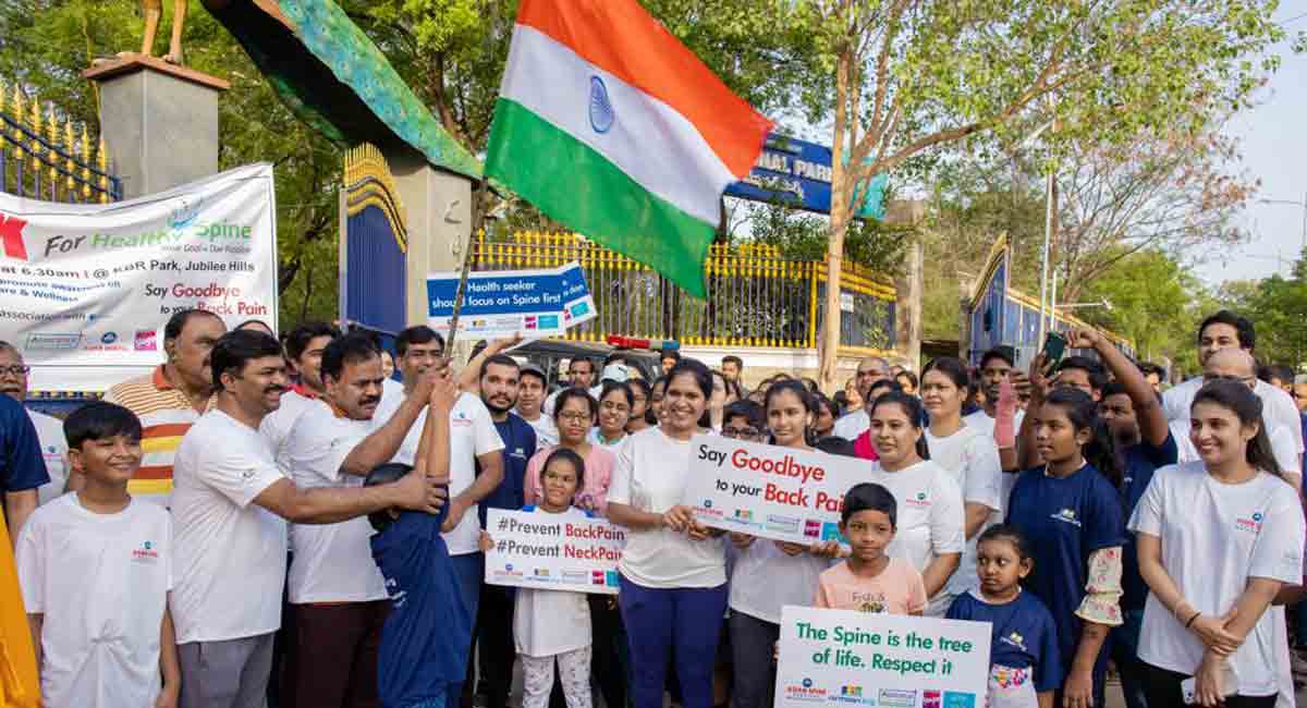 Asian Spine Hospital organises Walkathon in Hyderabad