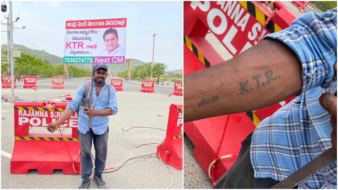 AP man’s padayatra reaches to Sircilla; wants development similar to Telangana in Andhra