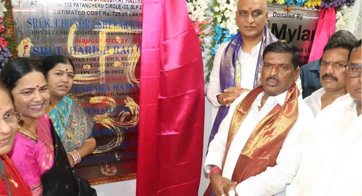 Harish Rao inaugurates Mythri Grounds in Patancheru