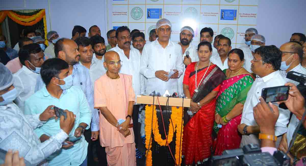 Hyderabad: Harish Rao inaugurates centralised kitchen for Rs 5 meal scheme