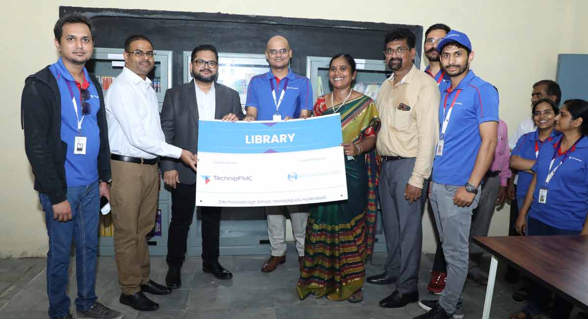 Hyderabad: FMC Technologies donates library and sanitary incinerator to Peerzadiguda ZP High School