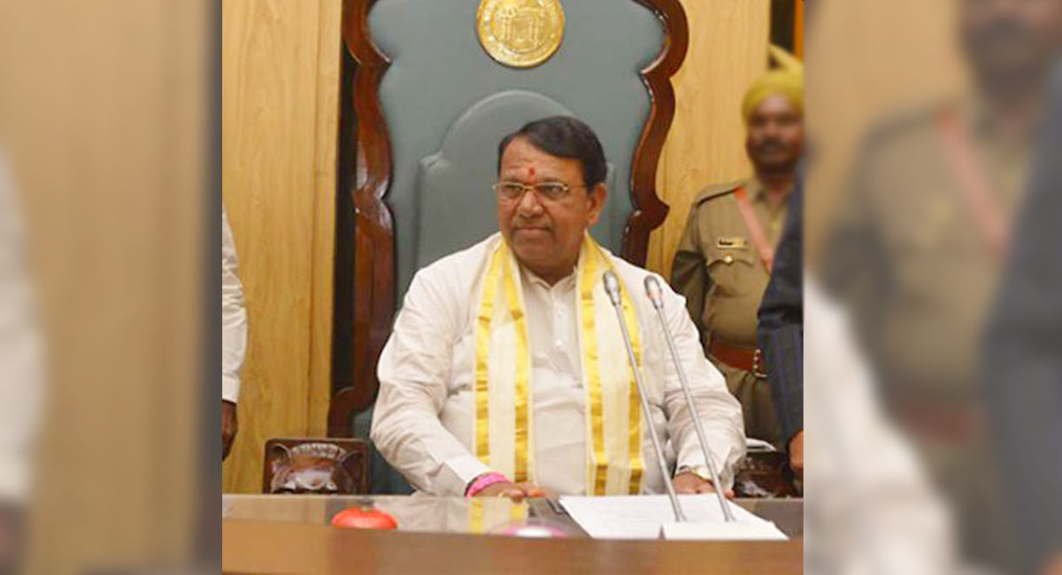 Speaker Pocharam releases water from Nizamsagar project