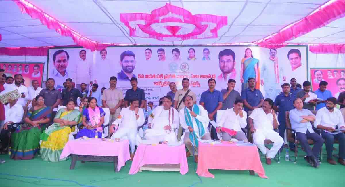 Kamareddy: Speaker, TRS Ministers participate in Palle Pragathi programme