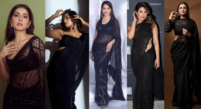 black sari