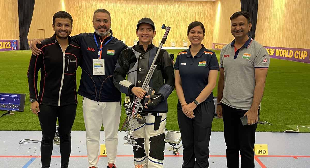 Anjum clinches silver, India move up to third spot in Baku Shooting World Cup