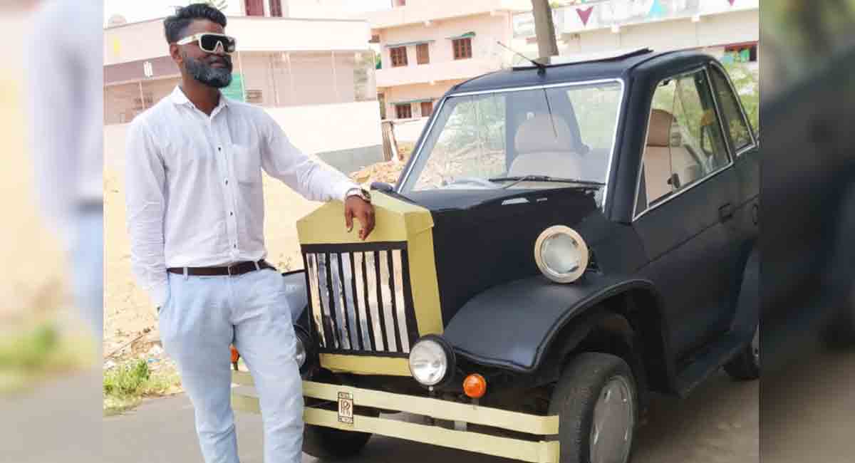 Khammam engineer makes electric car that gives 300 km range