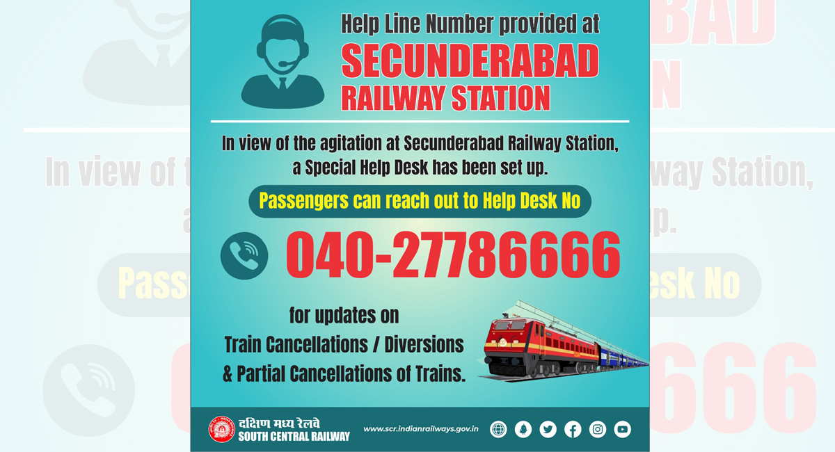 Trains cancelled, diverted in Hyderabad: SCR sets up help desk for passengers