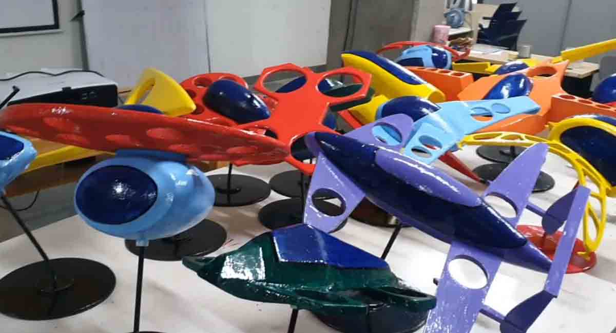 IIT-H research scholar develops 28 Personal Aerial Vehicle scaled models