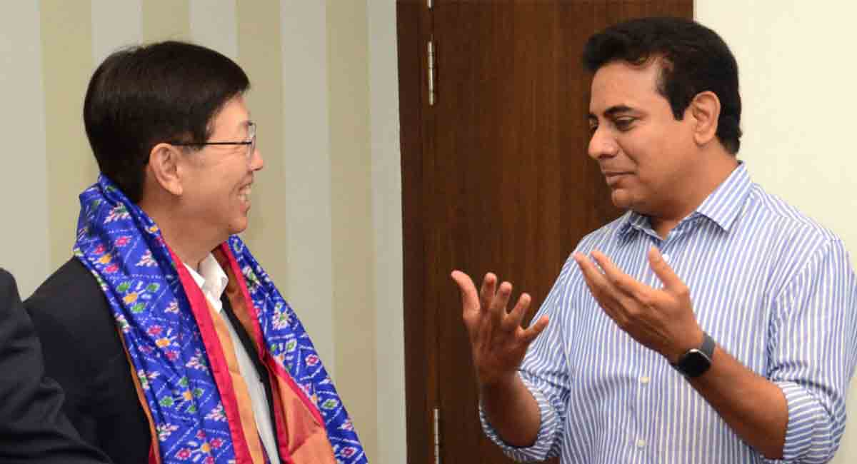 KTR invites Foxconn to invest in Telangana
