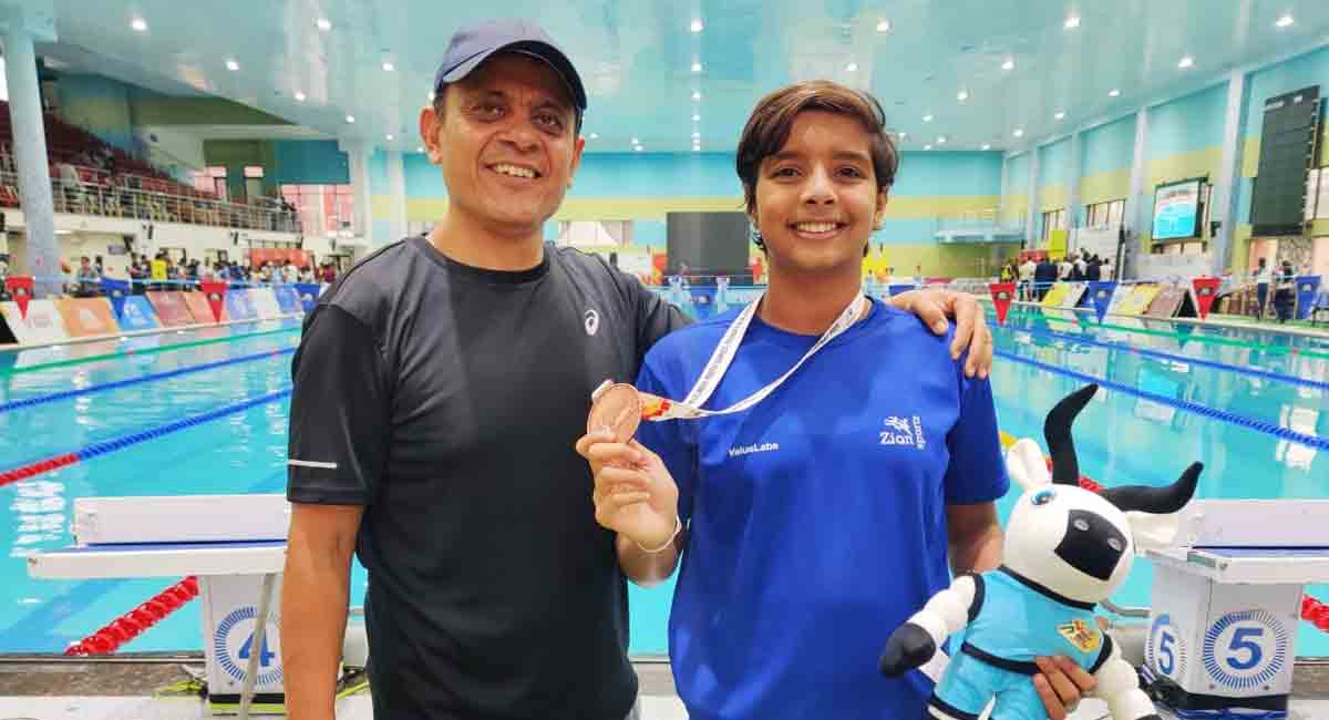 Khelo India: Nithya wins bronze in swimming