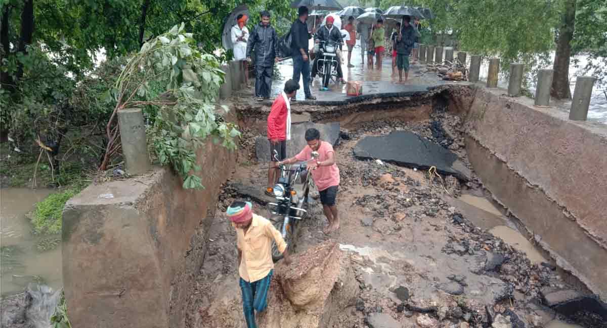 Dwellers of rural parts face double whammy of incessant rains in erstwhile Adilabad