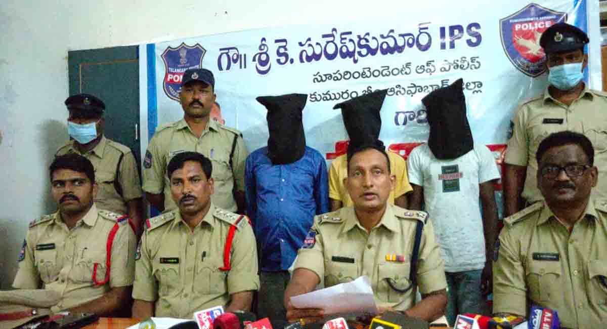 Man, son, nephew held for murdering farmer in Asifabad