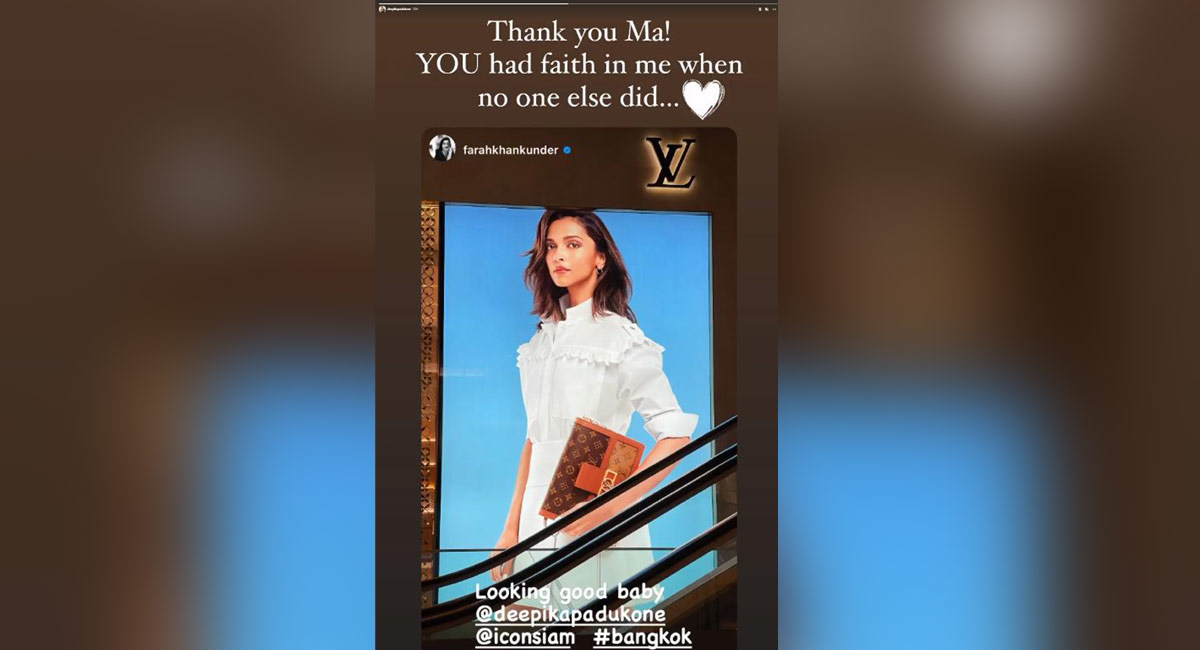 Deepika Padukone thanks Farah Khan ‘Ma’ for having faith in her