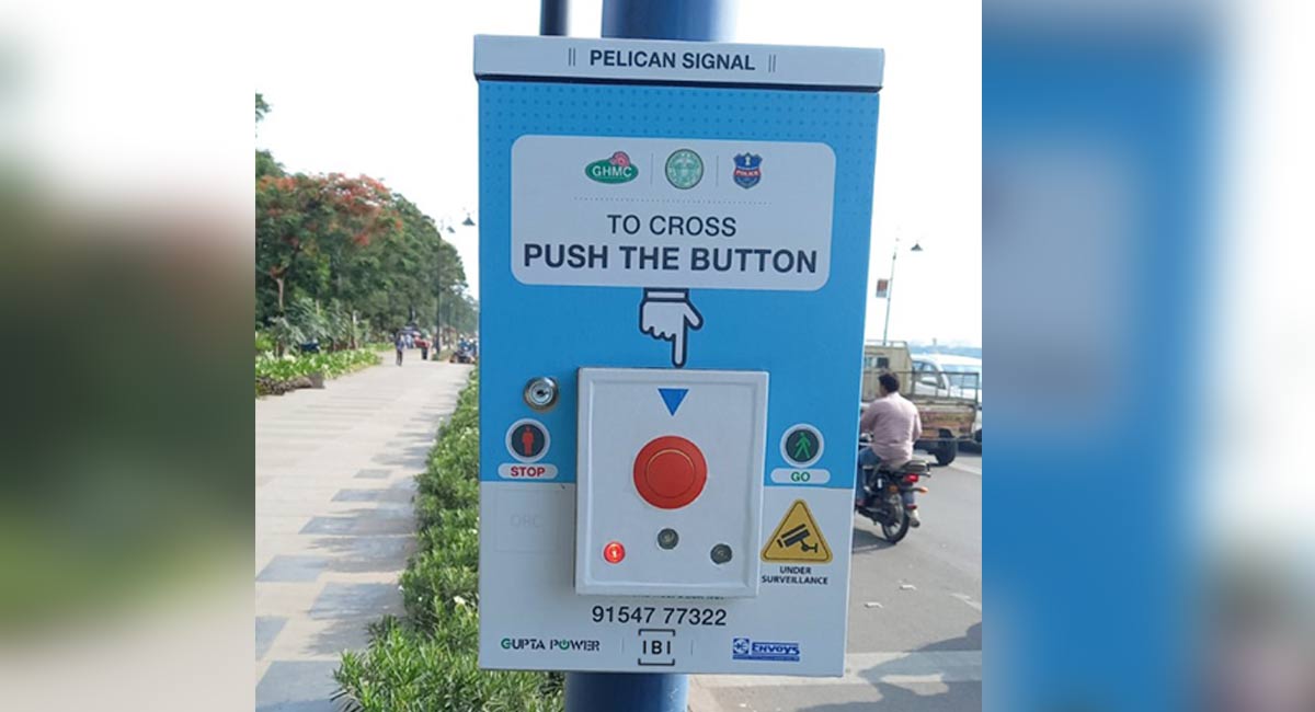 GHMC sets up 68 pelican traffic signals to make road crossings safer