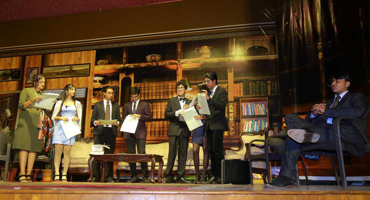 Glendale Academy students perform a play for charity purpose