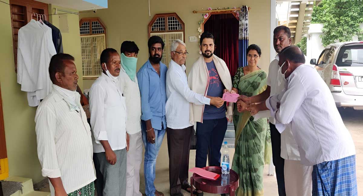 Serving motherland: NRI Vyalla Harish Reddy helping needy at his native soil