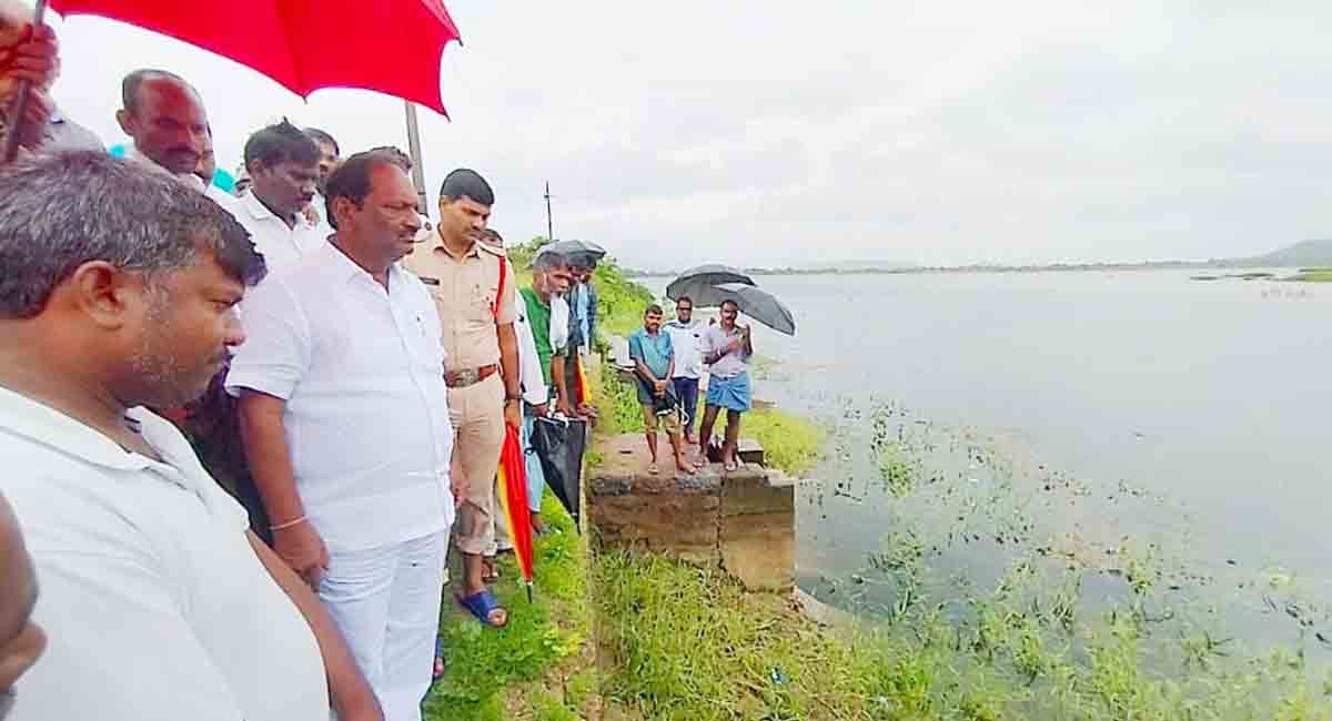 All water bodies overflowing in erstwhile Karimnagar