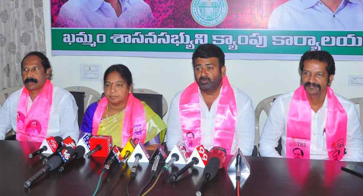 BJP leaders resorting to petty politics in Khammam: TRS