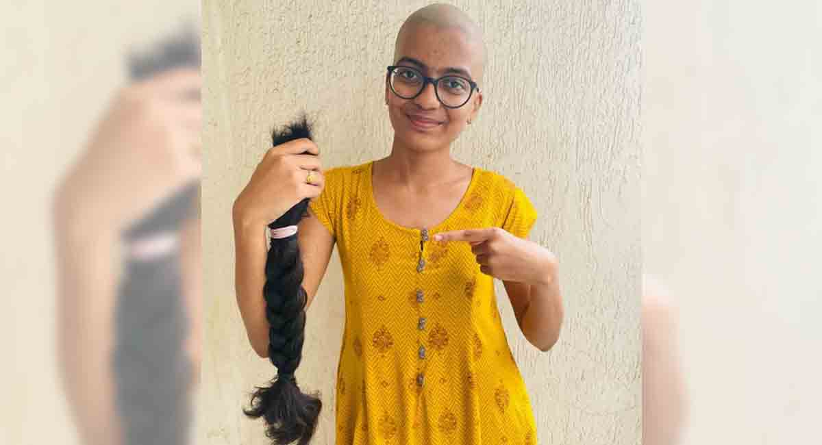 Kothagudem: MBBS student donates her hair to cancer patients