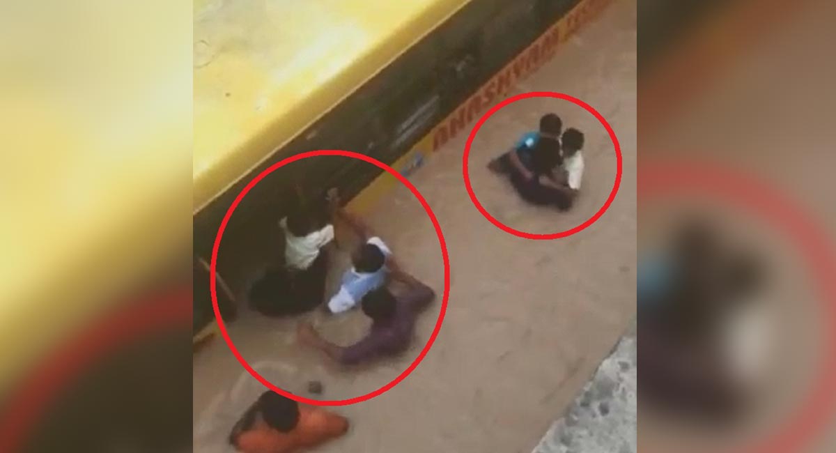 Watch: Locals rescue about 30 children caught in a flash flood